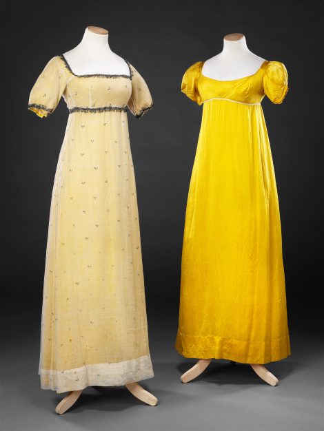 Dress c. 1810 and Underdress c. 1815